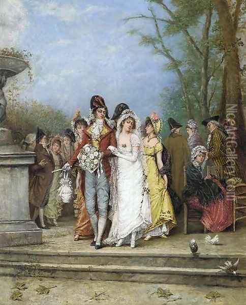 The wedding party Oil Painting - Alonso Perez