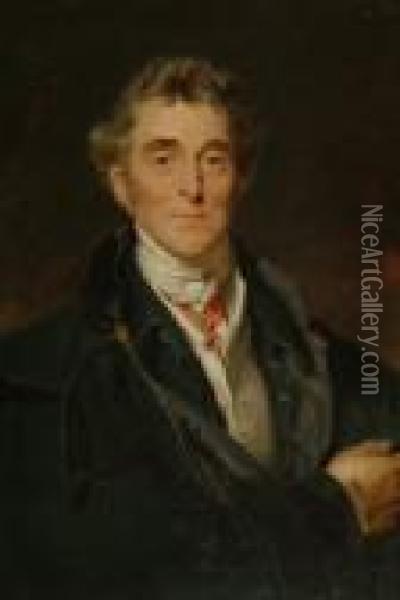 Half Length Portrait Of Arthur Wellesley, 1st Duke Of Wellington Oil Painting - Sir Thomas Lawrence