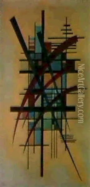 Zeichen Mit Begleitung Oil Painting - Wassily Kandinsky
