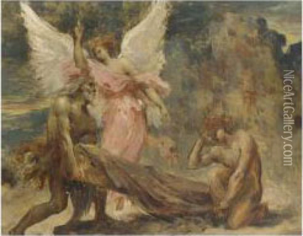 Scene Biblique Oil Painting - Fernand-Anne Piestre Cormon