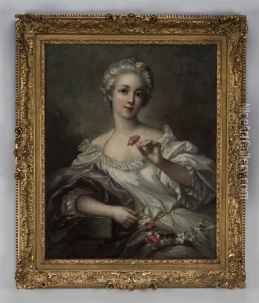 Portrait Of  Princess Louise Of France Oil Painting - Jean Marc Nattier