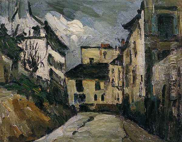 Rue Des Saules Montmartre Oil Painting - Paul Cezanne