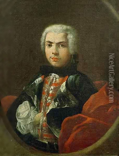 Carlo Broschi 'Il Farinelli' (1705-82) Oil Painting - Jacopo (Giacomo) Amigoni