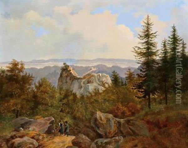 Himmelreich In Der Bruhl Mitrosaliengebirge Oil Painting - Joseph Altenkopf