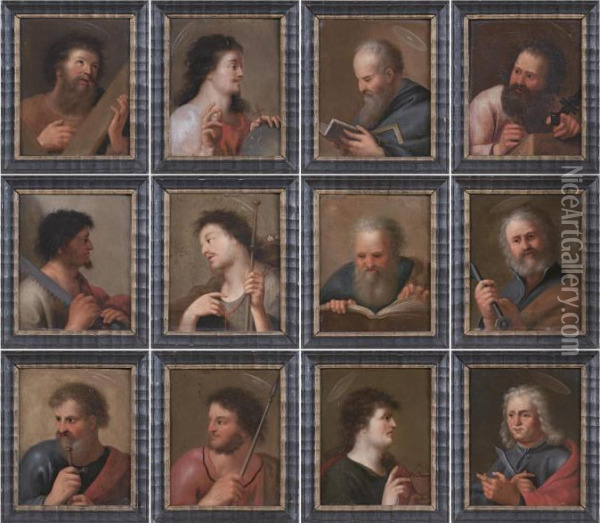 A Series Of The Twelve Apostles Oil Painting - Cornelis Van Poelenburch
