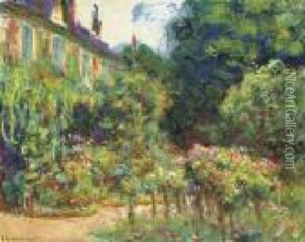 La Maison De L'artiste A Giverny Oil Painting - Claude Oscar Monet