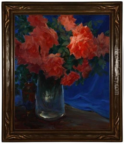L.a. Roses Oil Painting - Jean Mannheim