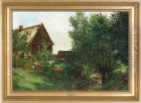 Im Vorgarten Oil Painting - Rudolf Zelenka