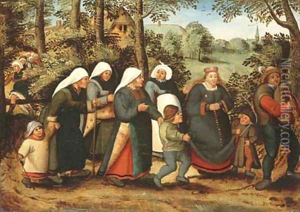 The Procession of the Bride Oil Painting - Pieter The Younger Brueghel