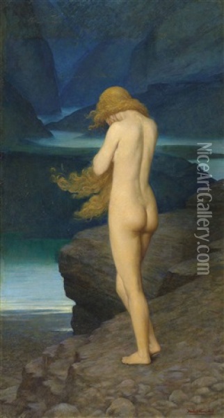 Eve In Exile Oil Painting - Herbert Gustave Schmalz