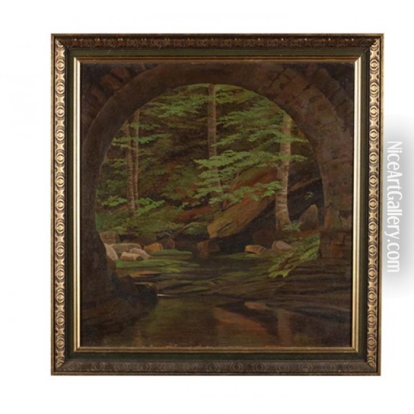 Under The Bridge Oil Painting - Edward Bruce