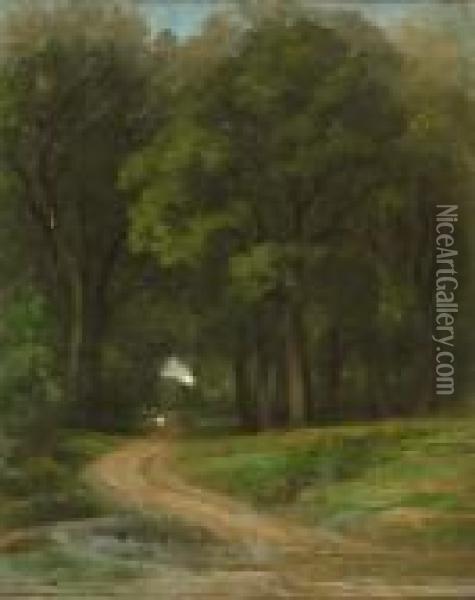  Chemin En Sous-bois  Oil Painting - Nicolas Louis Cabat