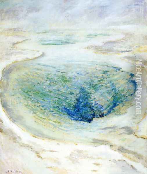Morning Glory Pool Yellowstone Oil Painting - John Henry Twachtman