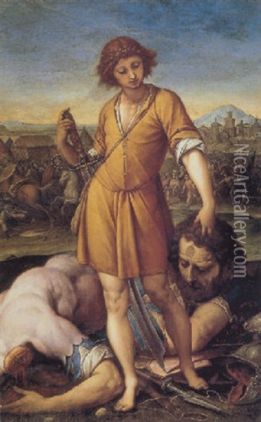 The Triumph Of David Oil Painting - Jacopo Ligozzi