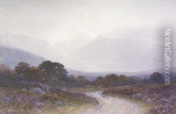 Mountain Landscape, Co Kerry Oil Painting - George, Captain Drummond-Fish