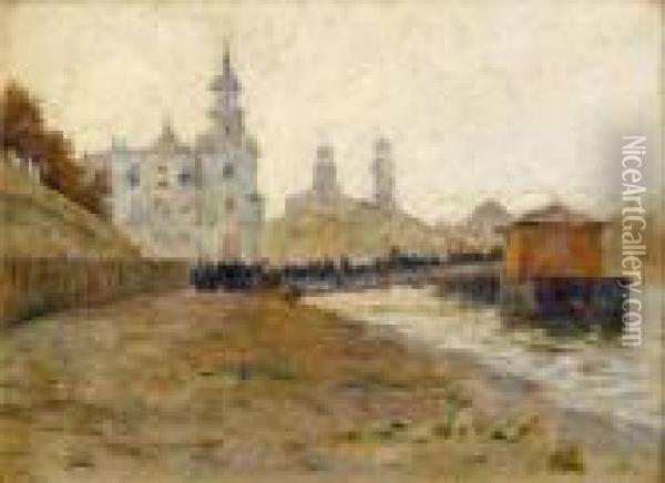 Le Trocadero Avant 1900 Oil Painting - Henri Eugene Augustin Le Sidaner