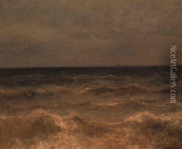 The Open Sea Oil Painting - Jules Dupre