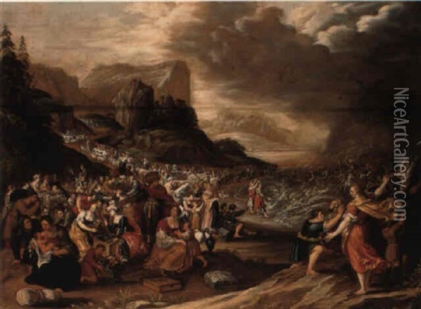 The Destruction Of Pharaoh's Army In The Red Sea Oil Painting - Hans Jordaens III