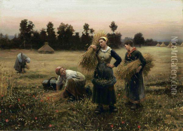 The Harvesters Oil Painting - Daniel Ridgway Knight