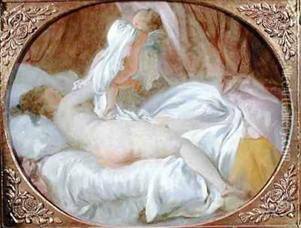 The Chemise Removed or The Lady Undressing Oil Painting - Jean-Honore Fragonard