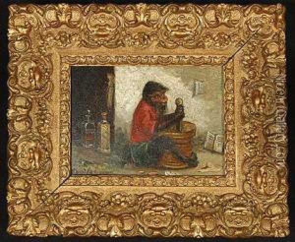 Singe Oil Painting - Vincent de Vos