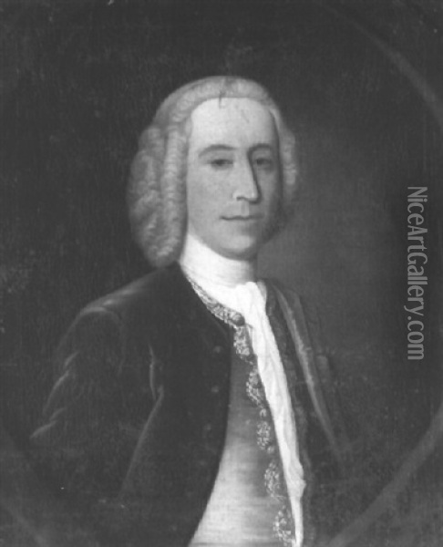 Portrait Of Duncan Forbes Of Calloden? Oil Painting - Thomas Hudson