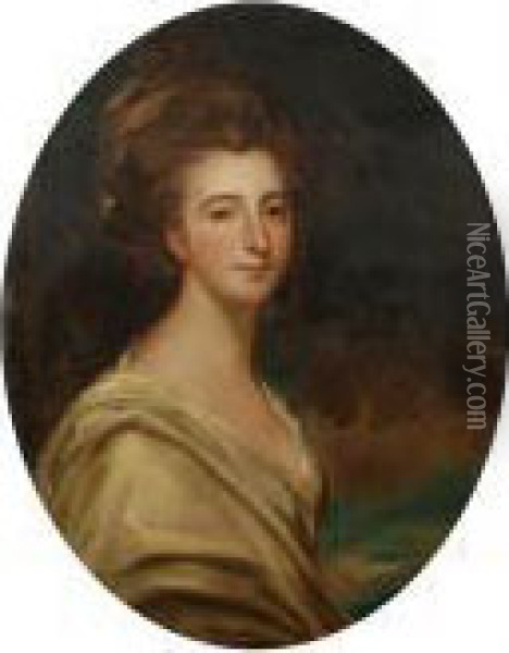 Portrait Of A Lady Oil Painting - George Romney