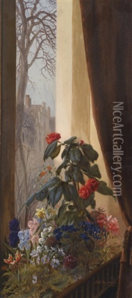 Fruhlingsblumen Oil Painting - Josephus Laurentius Dyckmans