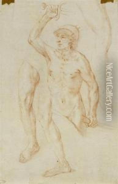 Male Figure Study Oil Painting - Johann Christoph Storer