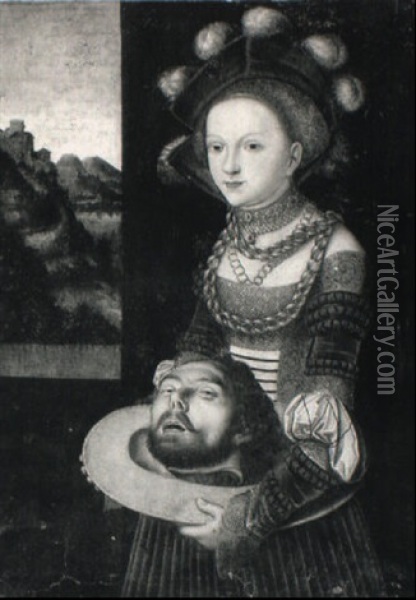 Salome With The Head Of Saint John The Baptist Oil Painting - Lucas Cranach the Elder