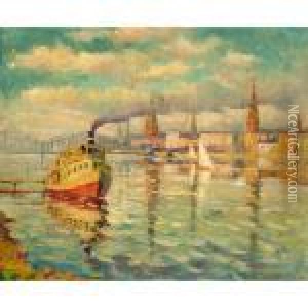 View Of Riga Oil Painting - Walter John James