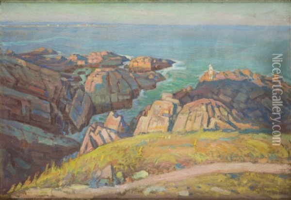 Sea Shore Oil Painting - Abraham Neumann