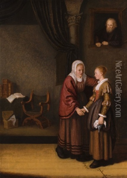 Die Schwangere Tochter Oil Painting - Abraham de Pape