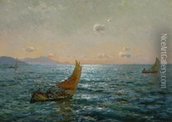Barche Da Pesca Oil Painting - Francois Morel