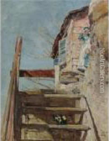 The Stairs Oil Painting - Frederick Childe Hassam