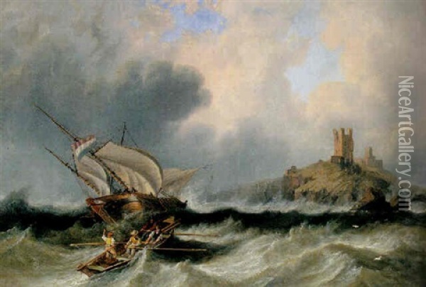 Dunstanburgh Castle Oil Painting - John Wilson Carmichael