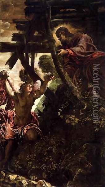 The Temptation of Christ 2 Oil Painting - Jacopo Tintoretto (Robusti)