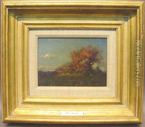 The Fire Of Autumn Oil Painting - Willard Leroy Metcalf