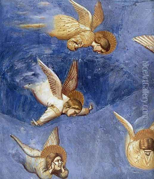 No. 36 Scenes from the Life of Christ- 20. Lamentation (detail) 1304-06 Oil Painting - Giotto Di Bondone