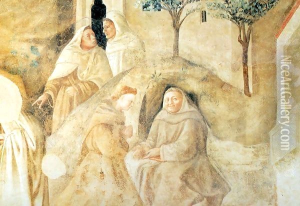 Rules of the Carmelite Order (detail) c. 1432 Oil Painting - Fra Filippo Lippi