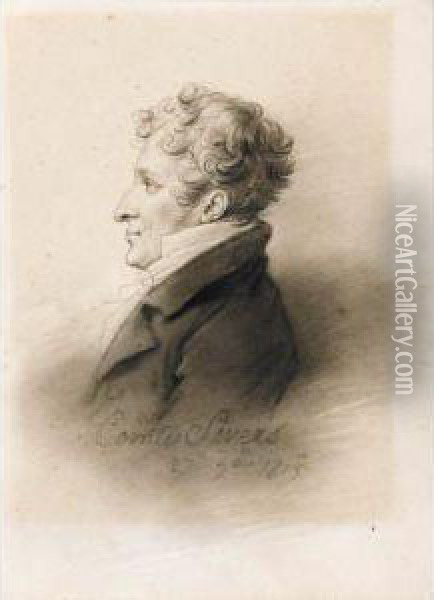 Portrait Du Comte Sivers Oil Painting - Anne-Louis Girodet de Roucy-Triosson