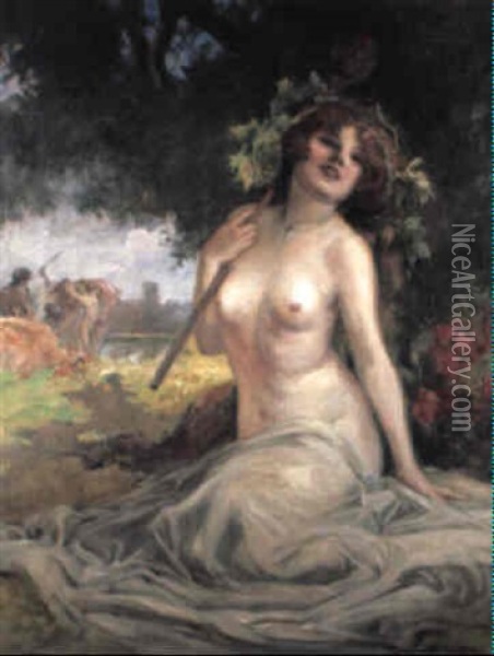 An Allegory Of Autumn Oil Painting - Richard Geiger