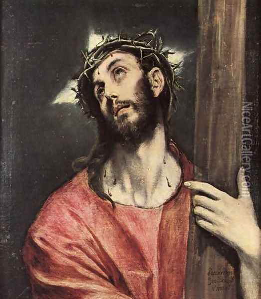 Christ Carrying The Cross Oil Painting - El Greco (Domenikos Theotokopoulos)
