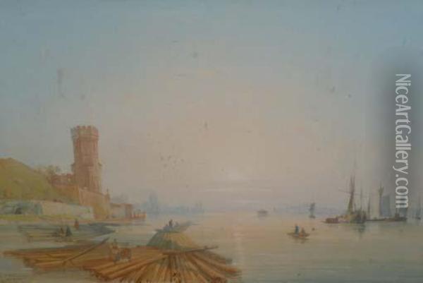 Le Port Oil Painting - Consalvo Carelli