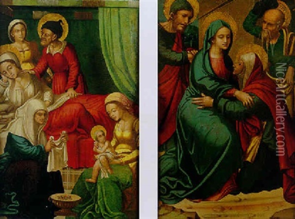 La Naissance De La Vierge Oil Painting - Vicente Masip
