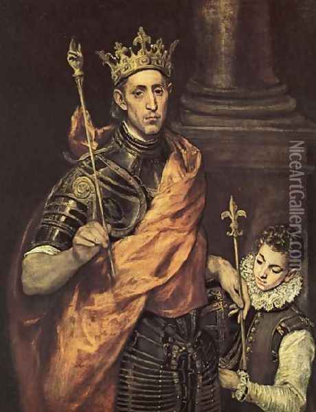 St. Louis- King of France 1586-94 Oil Painting - El Greco (Domenikos Theotokopoulos)