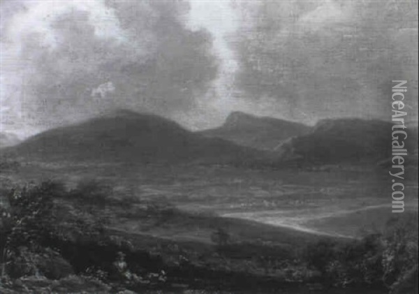 View Of The Pentland Hills From Joppa Oil Painting - Samuel Bough