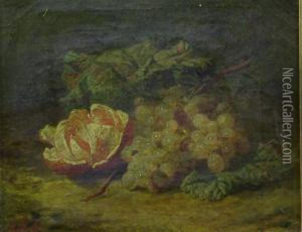 Category: Painting
 Description:stilleven Met Fruit Oil Painting - Henri Robbe
