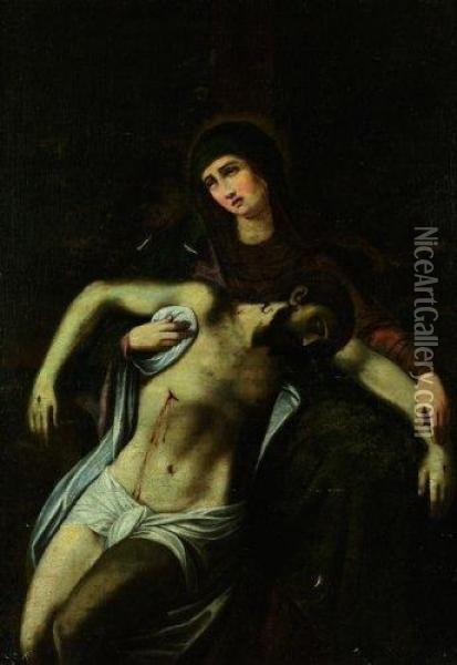 Pieta. Oil Painting - Jacopo Robusti, II Tintoretto