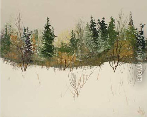 Paysage Hivernal Oil Painting - Madeleine Jeanne Lemaire